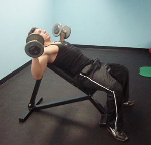 Incline Dumbbell Press Exercise 2